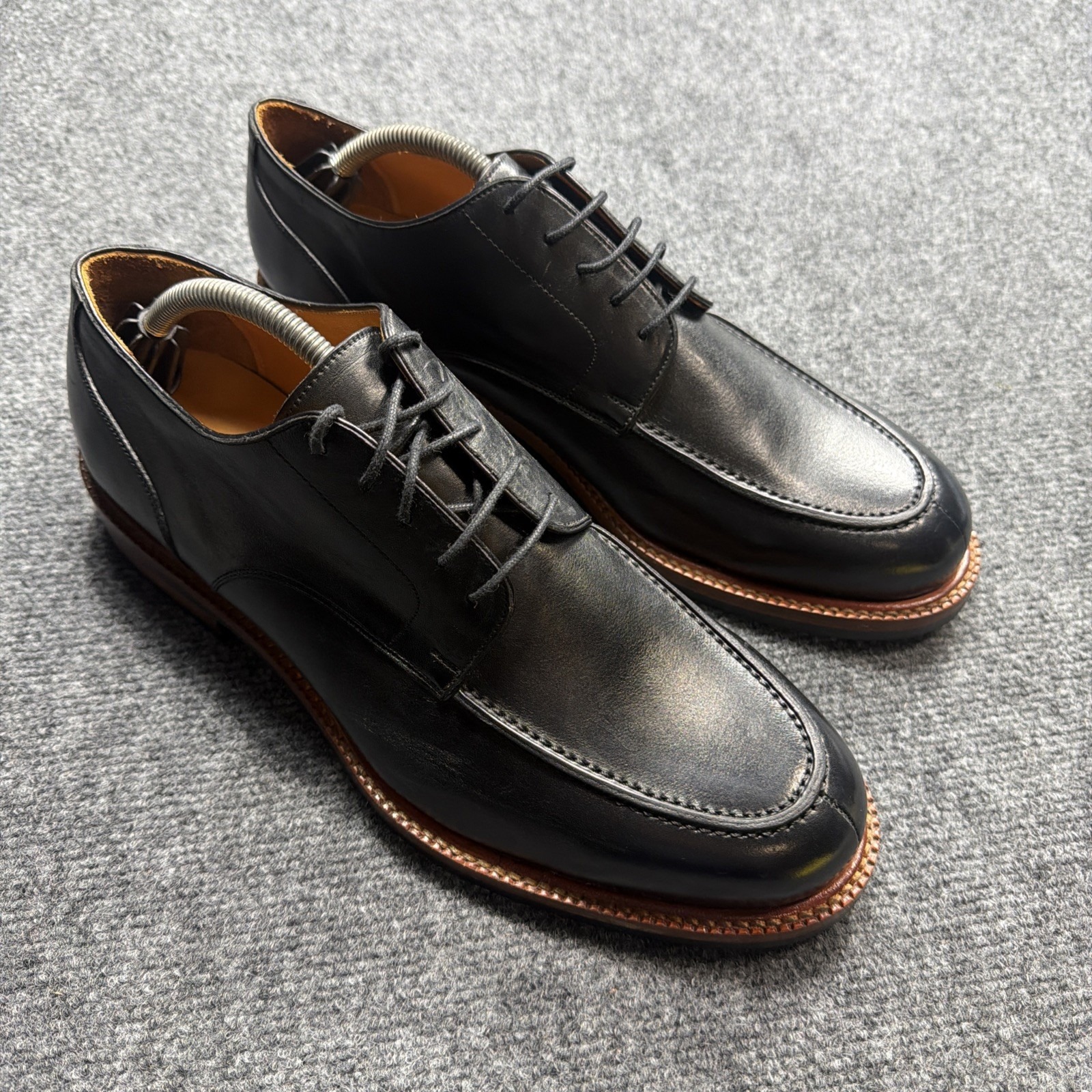 Beckett Simonon Mens 11 Split Toe Derby Oxford Dress Shoes Black Leather New!! — image 2 of 8